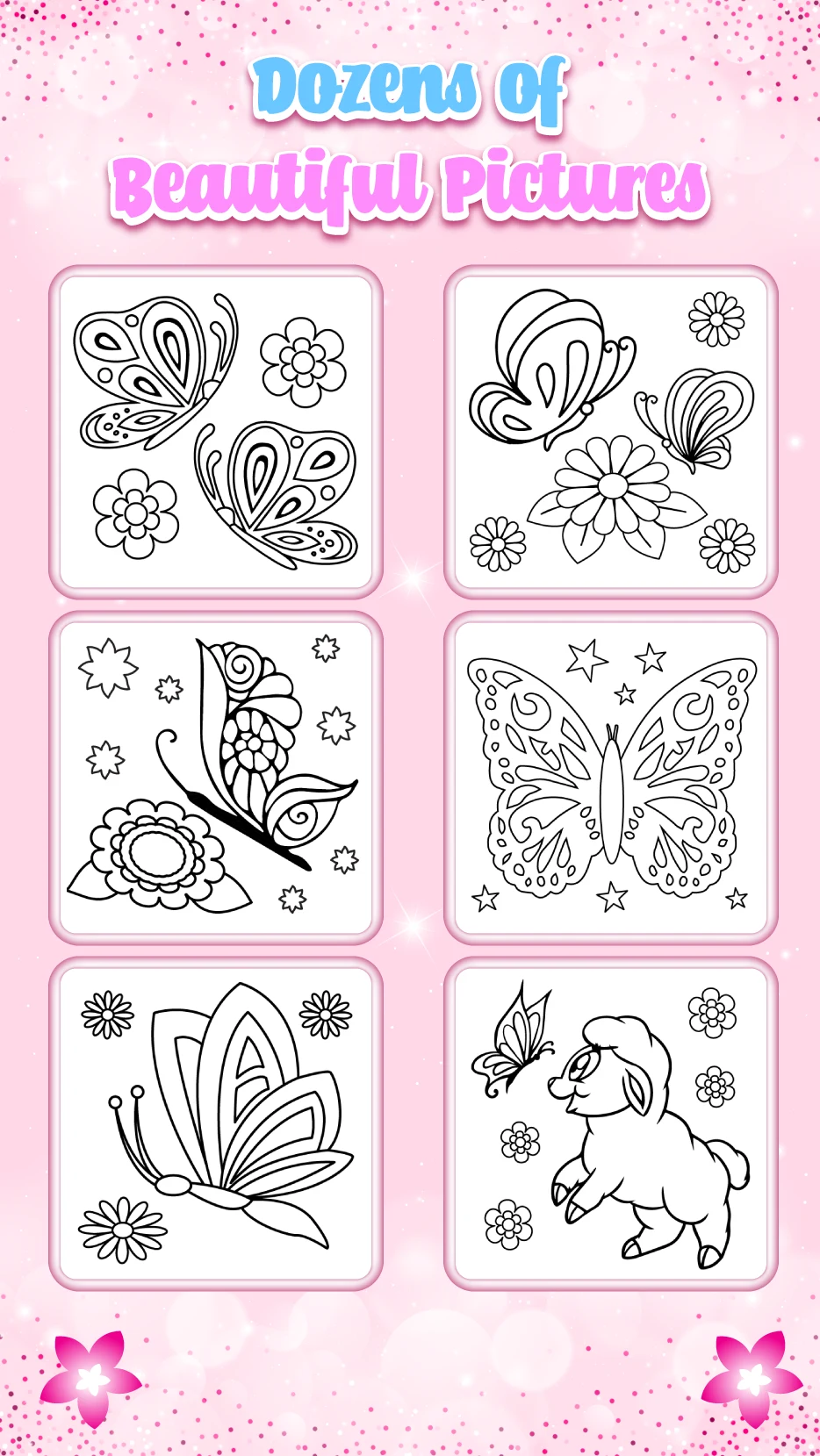 Butterfly Coloring game screenshot