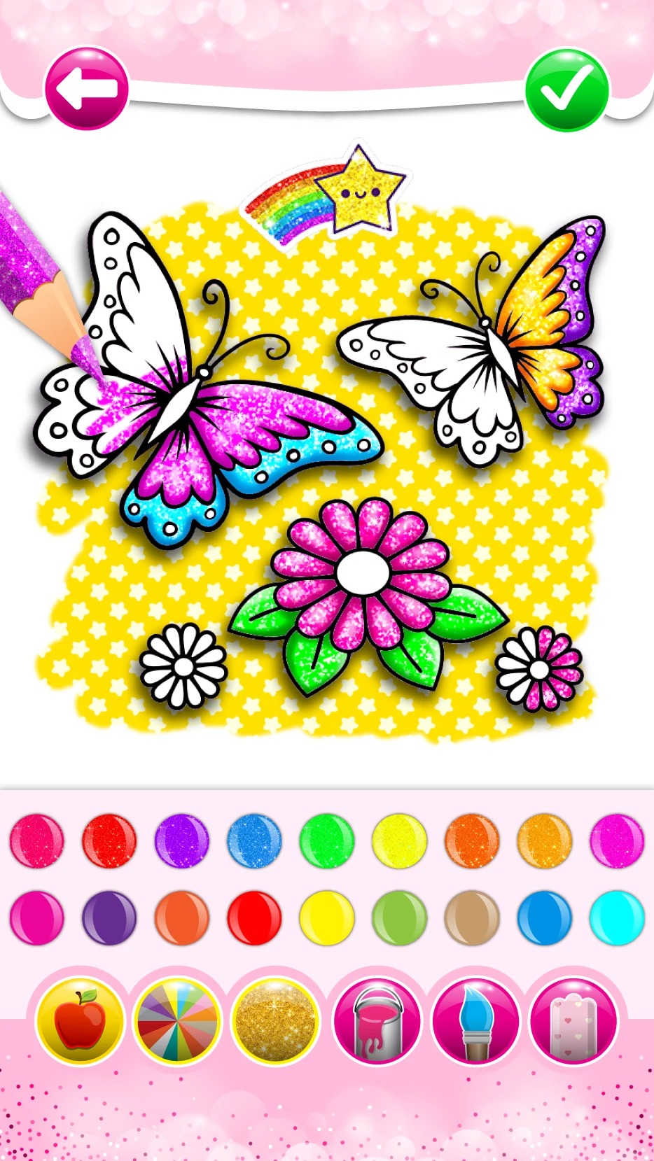 Butterfly Coloring game screenshot